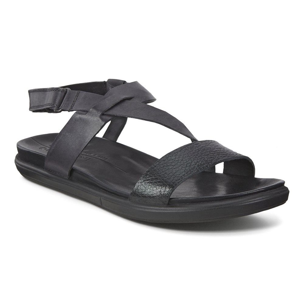 ECCO Womens Sandals Black - Simpil Flat - LZM-234560